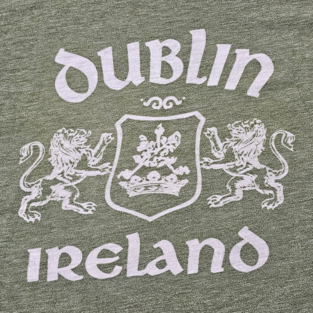 Dublin Ireland American Rag Green Short Sleeve Cotton T-Shirt Men's M - Picture 3 of 7
